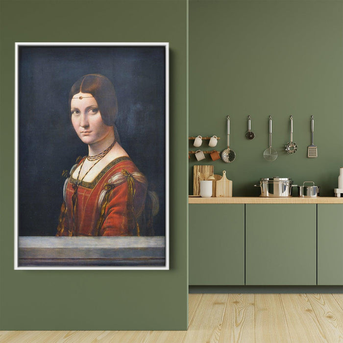 Portrait of an Unknown Woman (La Belle Ferroniere) by Leonardo da Vinci - Canvas Artwork