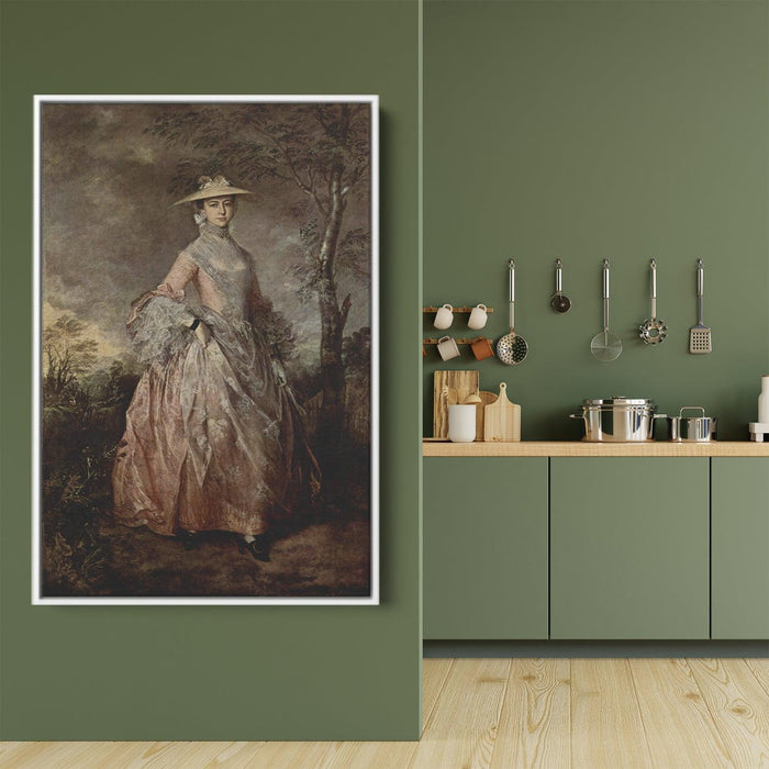 Portrait of Mary Countess Howe by Thomas Gainsborough - Canvas Artwork