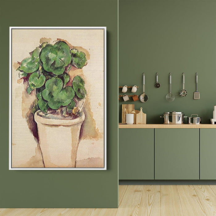 Pot of Geraniums by Paul Cezanne - Canvas Artwork