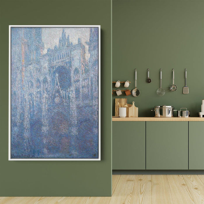 Rouen Cathedral, Clear Day by Claude Monet - Canvas Artwork