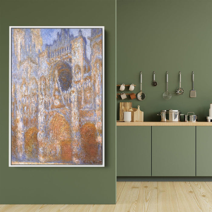 Rouen Cathedral, The Portal at Midday by Claude Monet - Canvas Artwork