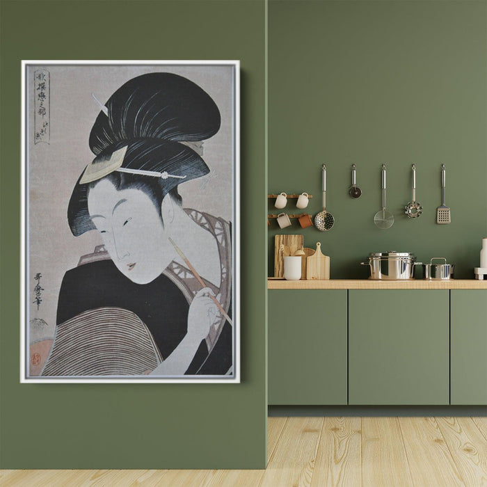 Secret love by Kitagawa Utamaro - Canvas Artwork