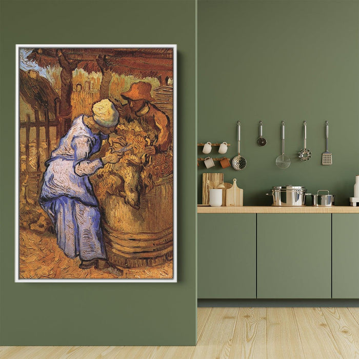 Sheep-Shearers, The after Millet by Vincent van Gogh - Canvas Artwork
