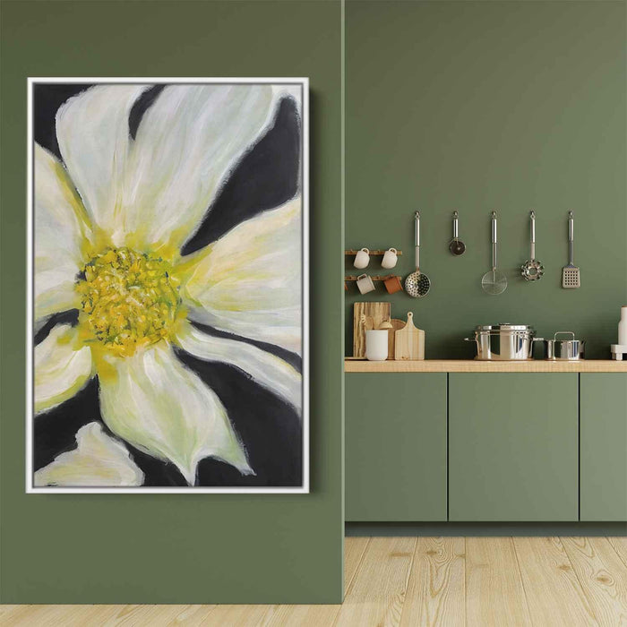 White Abstract Flower #201 - Kanvah