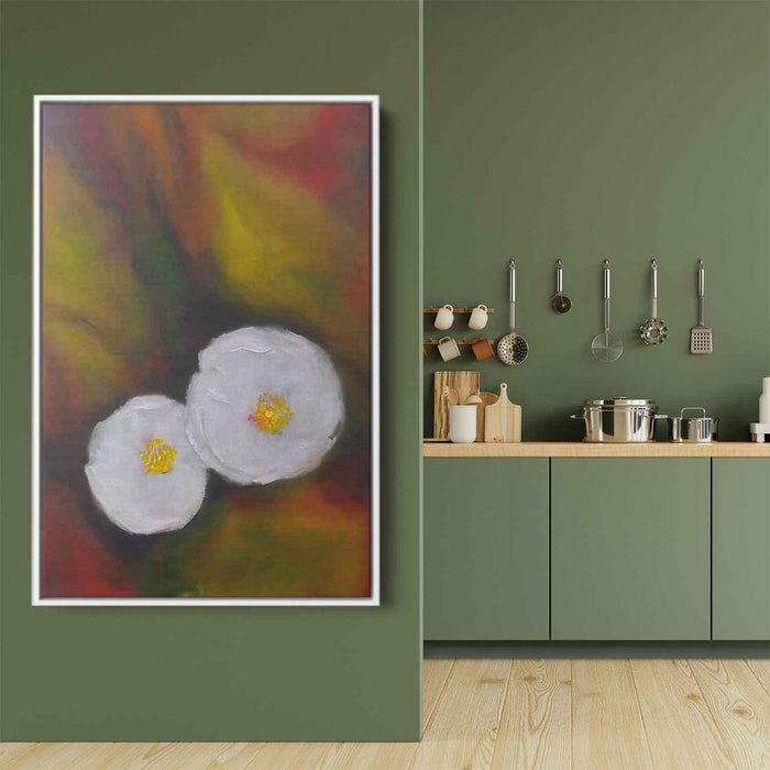 White Abstract Flower #204 - Kanvah