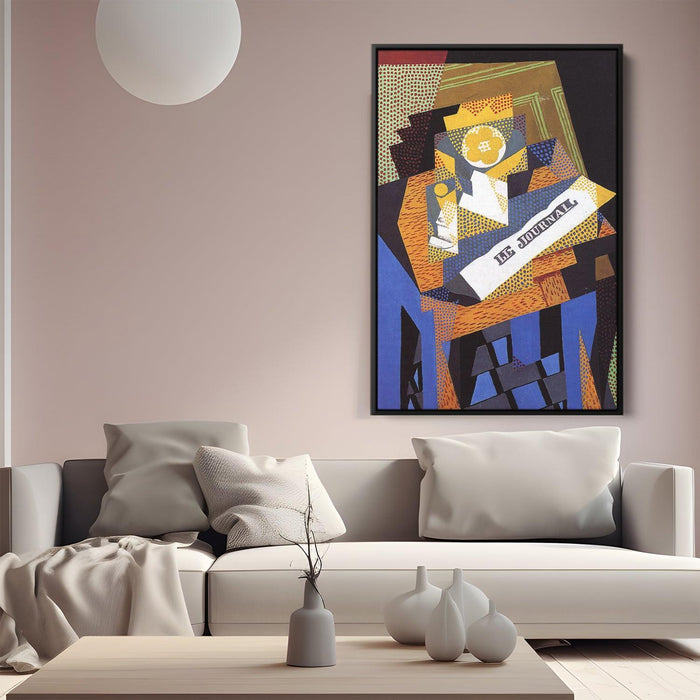 Newspaper and Fruit Dish by Juan Gris - Canvas Artwork