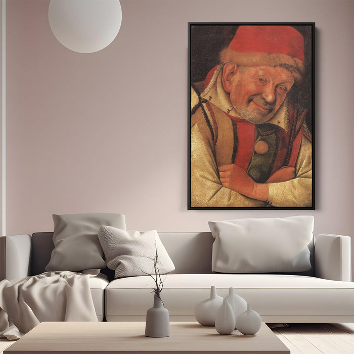 Portrait of the Ferrara Court Jester Gonella by Jean Fouquet - Canvas Artwork