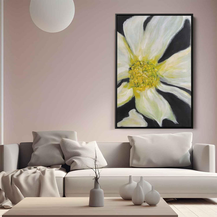 White Abstract Flower #201 - Kanvah