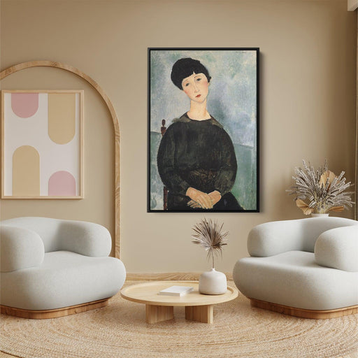 Seated Young Woman by Amedeo Modigliani - Canvas Artwork