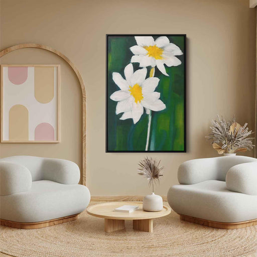 White Abstract Flower #224 - Kanvah