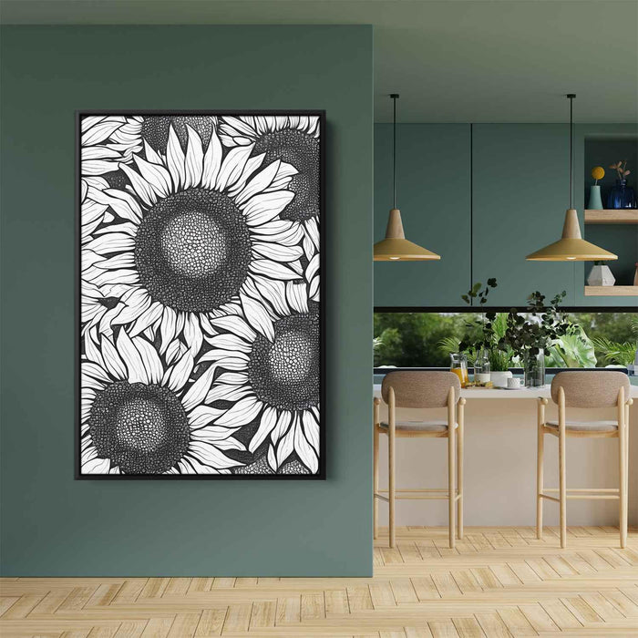 Line Art Sunflower #201 - Kanvah
