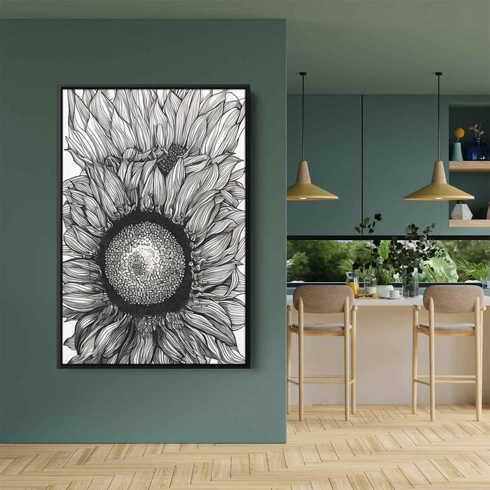 Line Art Sunflower #204 - Kanvah