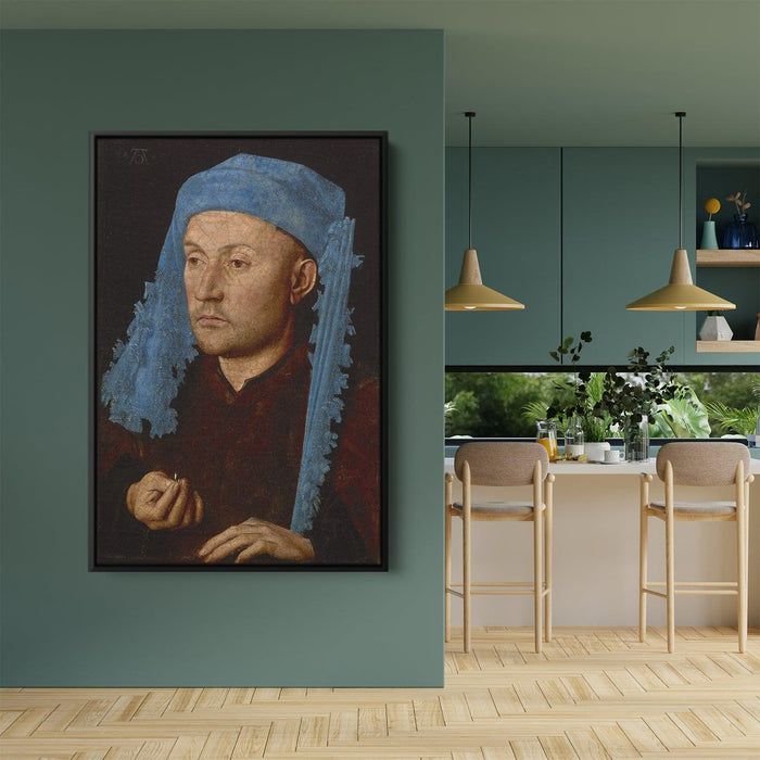 Man in a Blue Turban by Jan van Eyck - Canvas Artwork