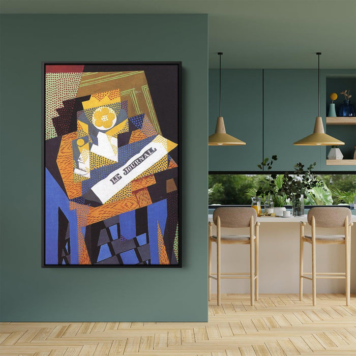 Newspaper and Fruit Dish by Juan Gris - Canvas Artwork