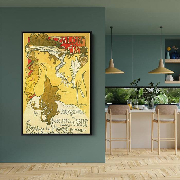 Salon of the Hundred by Alphonse Mucha - Canvas Artwork