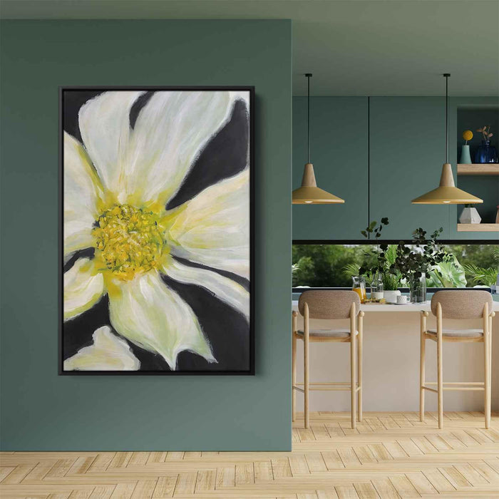 White Abstract Flower #201 - Kanvah