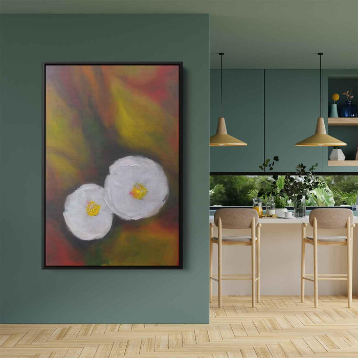 White Abstract Flower #204 - Kanvah