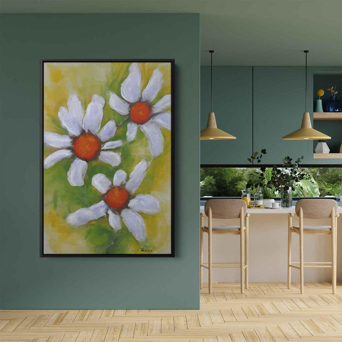 White Abstract Flower #212 - Kanvah