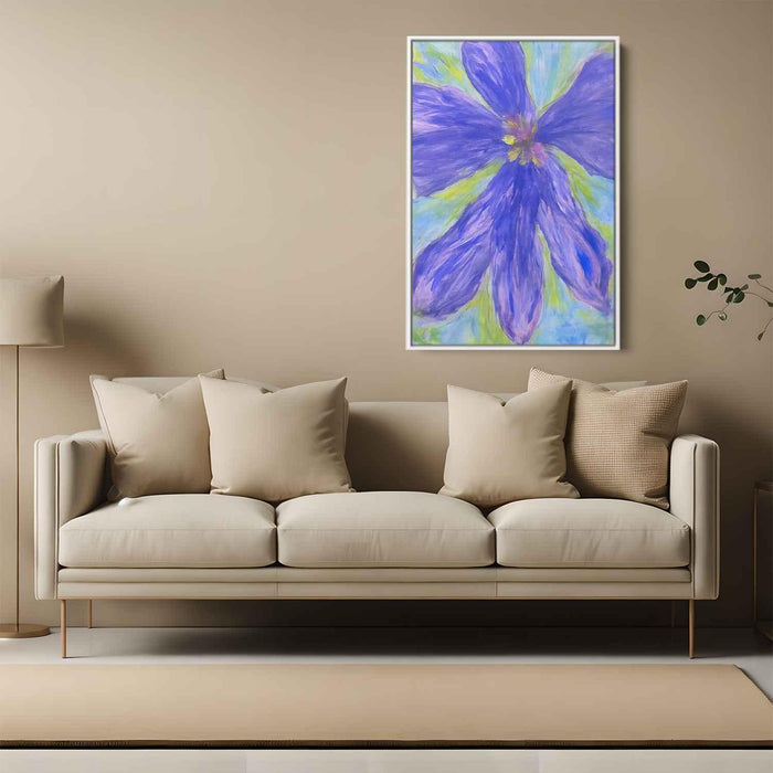 Blue Abstract Flower #208 - Kanvah