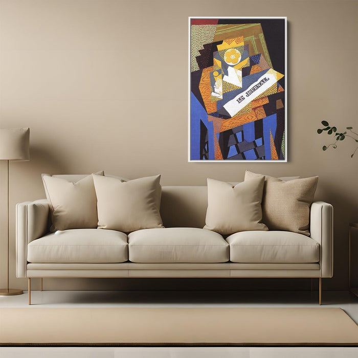 Newspaper and Fruit Dish by Juan Gris - Canvas Artwork