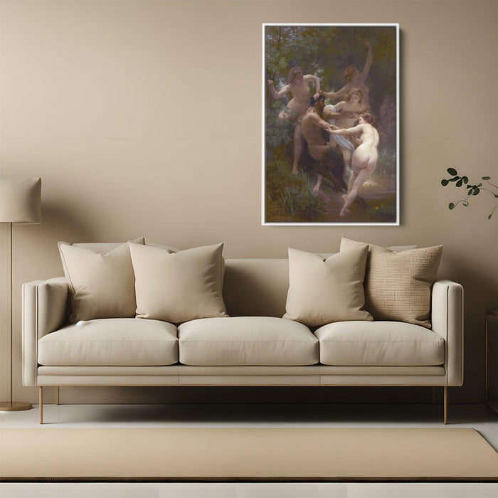 Nymphs and Satyr by William-Adolphe Bouguereau - Canvas Artwork