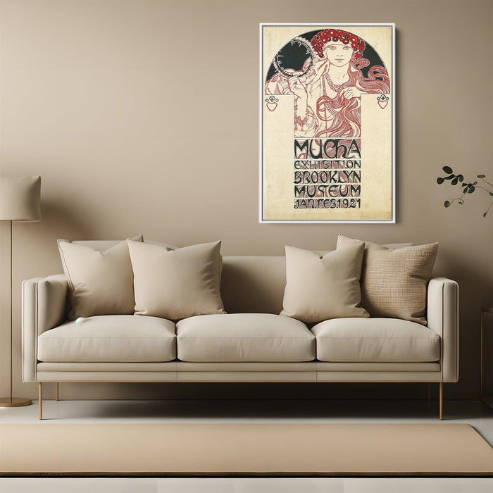 Poster for the Brooklyn Exhibition by Alphonse Mucha - Canvas Artwork