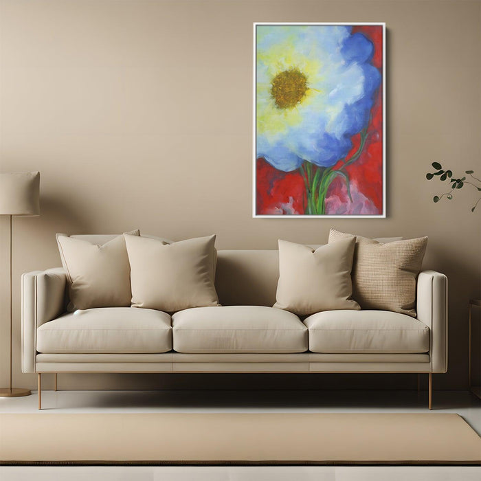 White Abstract Flower #208 - Kanvah