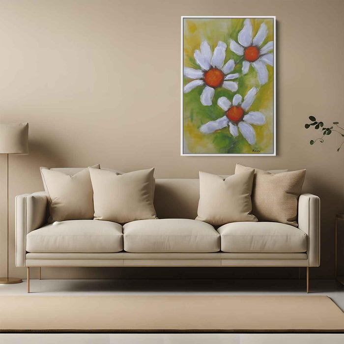 White Abstract Flower #212 - Kanvah