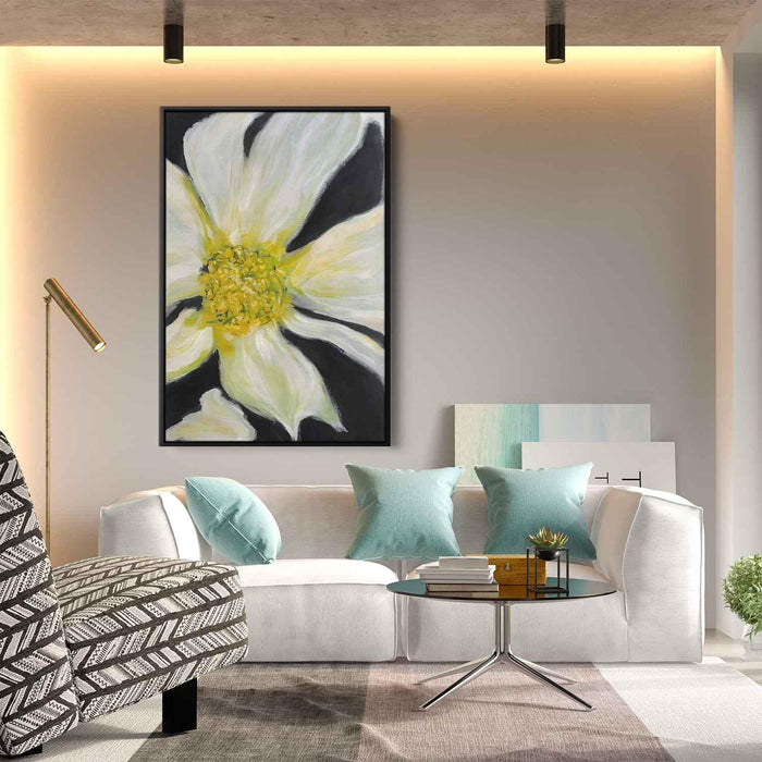 White Abstract Flower #201 - Kanvah