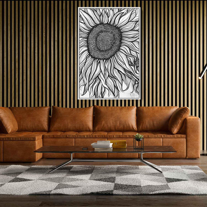 Line Art Sunflower #224 - Kanvah
