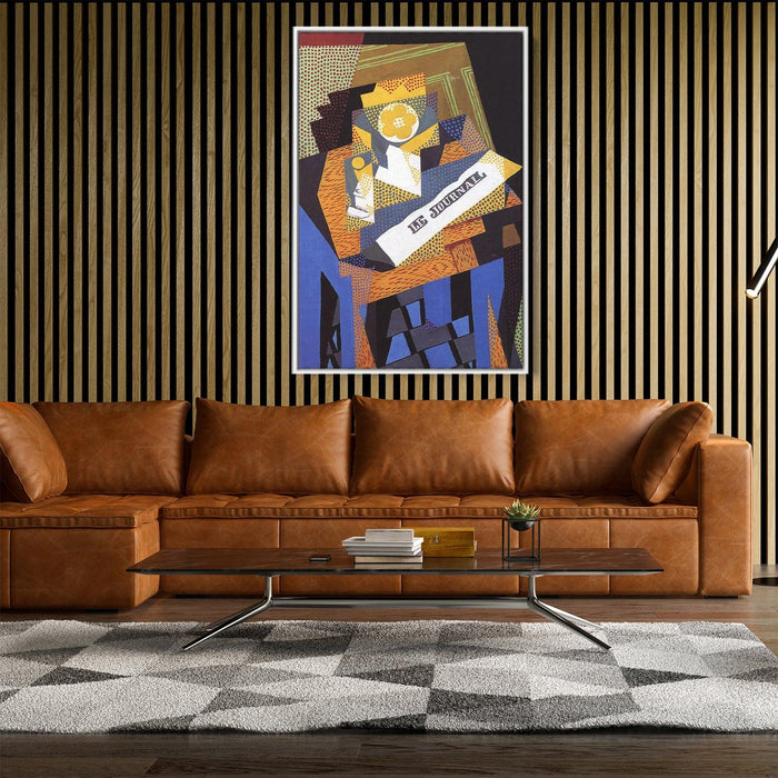 Newspaper and Fruit Dish by Juan Gris - Canvas Artwork