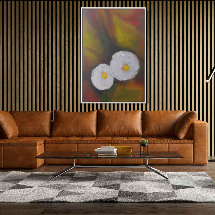 White Abstract Flower #204 - Kanvah