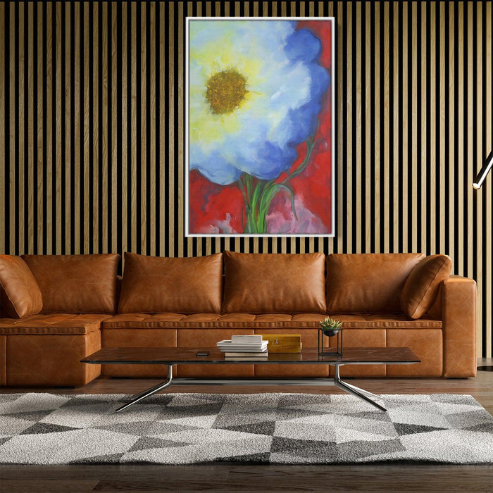 White Abstract Flower #208 - Kanvah