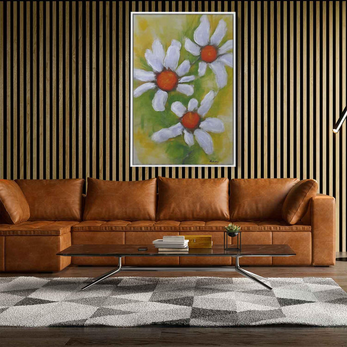 White Abstract Flower #212 - Kanvah