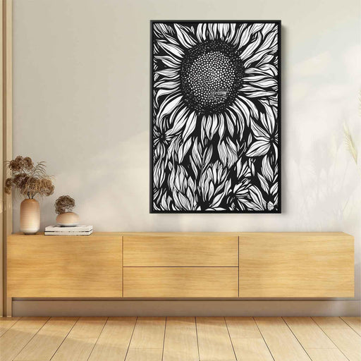 Line Art Sunflower #216 - Kanvah