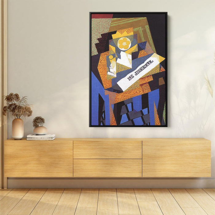Newspaper and Fruit Dish by Juan Gris - Canvas Artwork