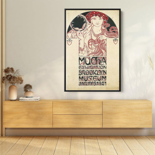 Poster for the Brooklyn Exhibition by Alphonse Mucha - Canvas Artwork