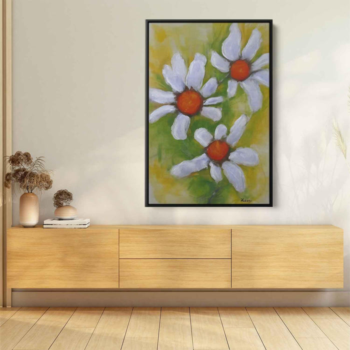 White Abstract Flower #212 - Kanvah