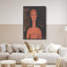A red bust by Amedeo Modigliani - Canvas Artwork