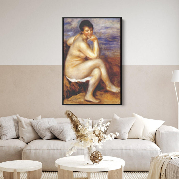 Bather with a rock by Pierre-Auguste Renoir - Canvas Artwork