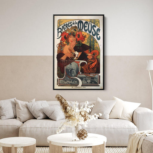 Beer of the Meuse by Alphonse Mucha - Canvas Artwork