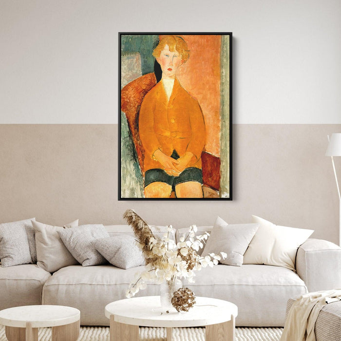 Boy in Shorts by Amedeo Modigliani - Canvas Artwork