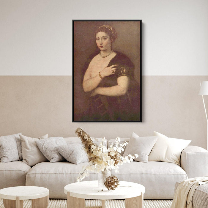 Girls in Furs (Portrait of a woman) by Titian - Canvas Artwork