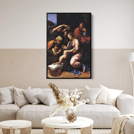 Holy Family (known as the Grande Famille of Francois I) by Raphael - Canvas Artwork