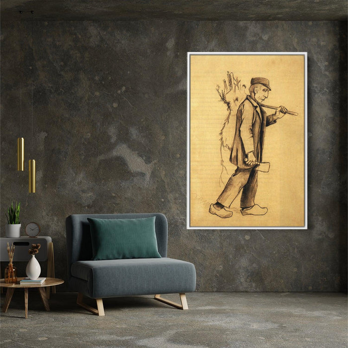 Man with a Sack of Wood by Vincent van Gogh - Canvas Artwork