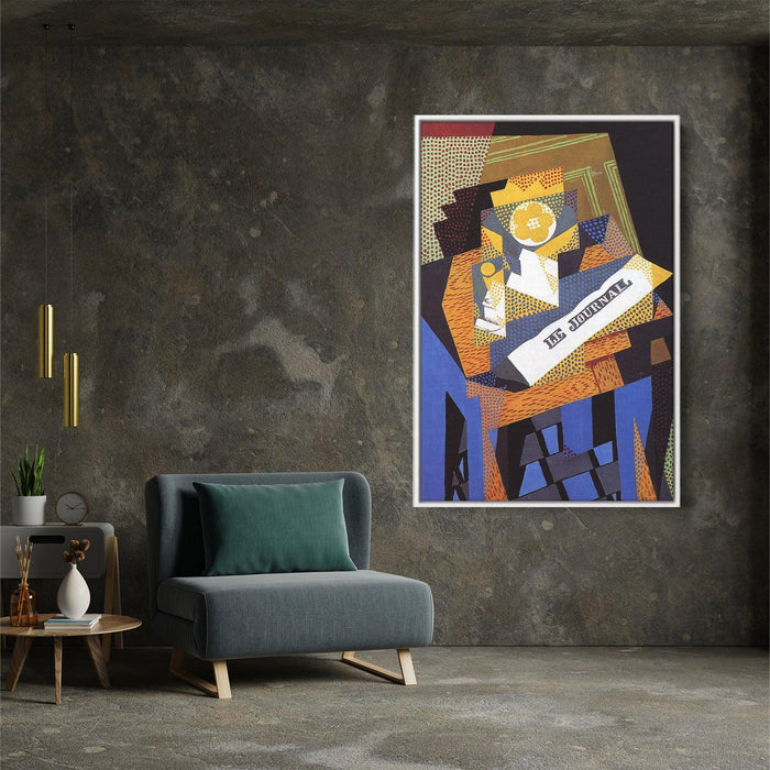 Newspaper and Fruit Dish by Juan Gris - Canvas Artwork