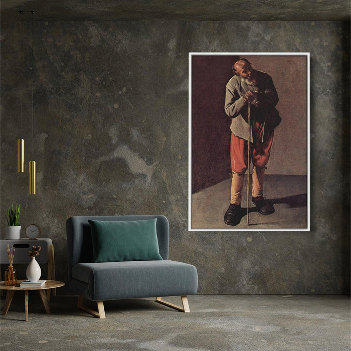 Old Man by Georges de la Tour - Canvas Artwork