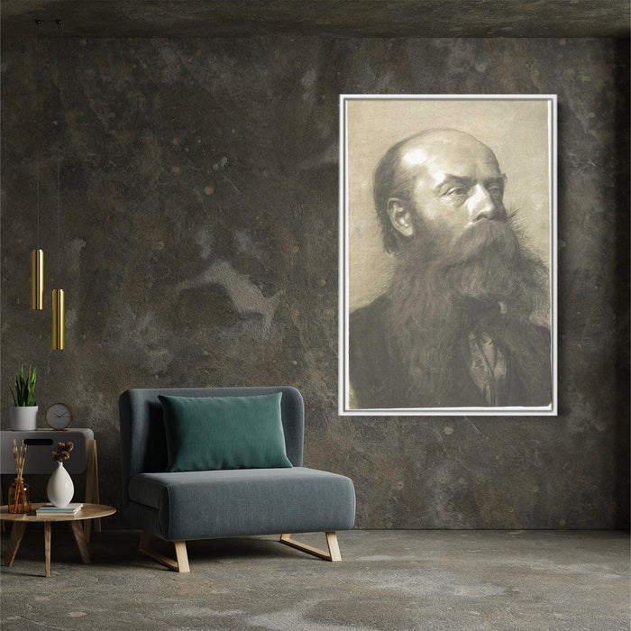 Portrait of a man with beard in three quarter profil by Gustav Klimt - Canvas Artwork