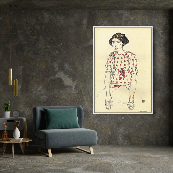 Portrait of Miss Waerndorfer by Egon Schiele - Canvas Artwork