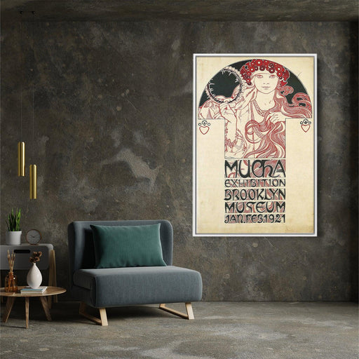 Poster for the Brooklyn Exhibition by Alphonse Mucha - Canvas Artwork